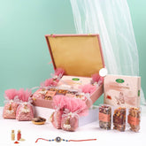 रक्षाबंधन के लिए प्रीमियम उपहार बॉक्स, 1.305 किलोग्राम शुद्ध सामग्री